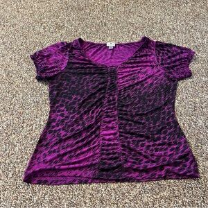 Purple Almost Cheetah Print Blouse